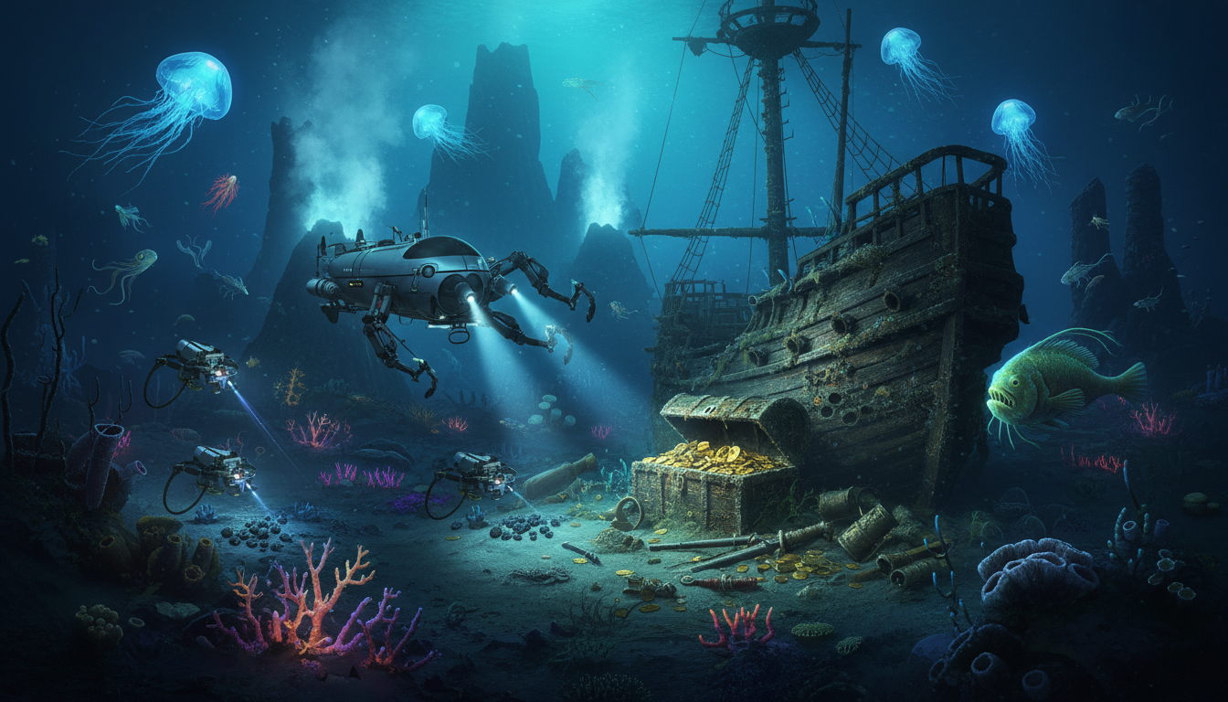 découvrez les mystères des profondeurs marines à travers l'exploration des abysses, l'exploitation durable de leurs ressources et l'importance cruciale de préserver l'équilibre écologique fragile de ces environnements uniques.