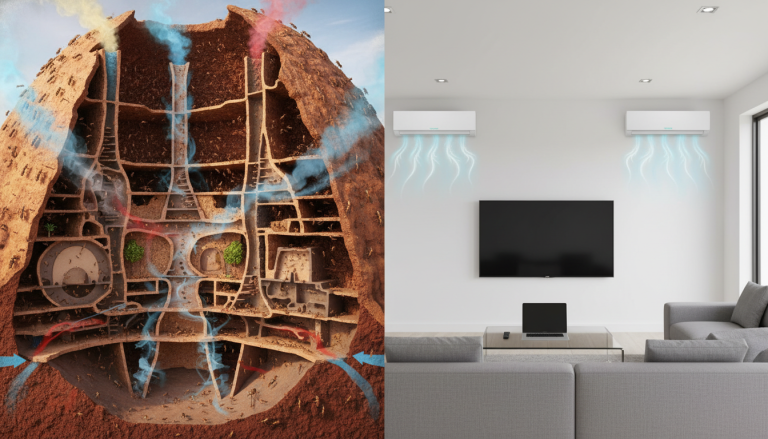 découvrez la comparaison entre la ventilation des termites et la climatisation humaine dans 'ventilation des termites vs climatisation humaine - la race humaine ko technique'. une analyse surprenante des techniques naturelles et humaines pour réguler la température.